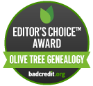 Editor's choice Award for Olive Tree Genealogy